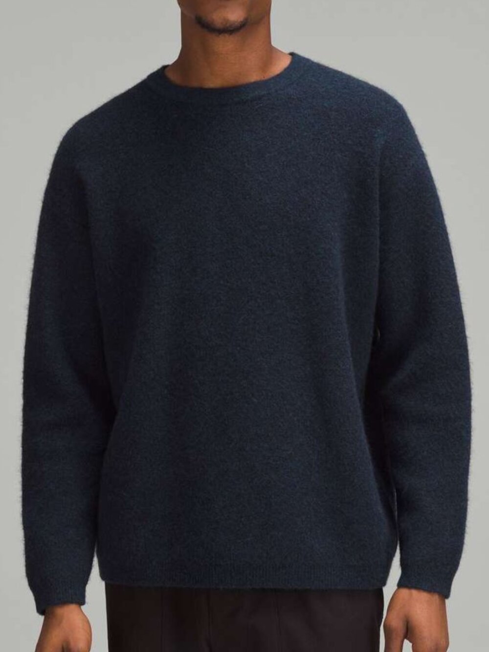 NWOT LULULEMON Alpaca Wool Blend Crewneck Sweater Heathered True Navy M